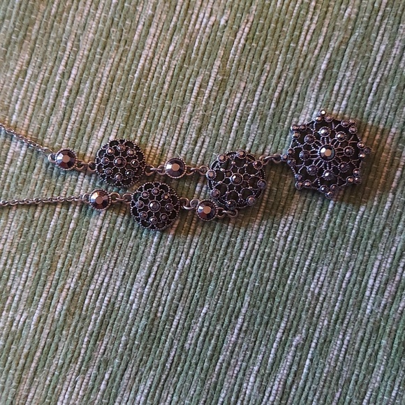 Silver with Grey Stones Necklace - Picture 3 of 4